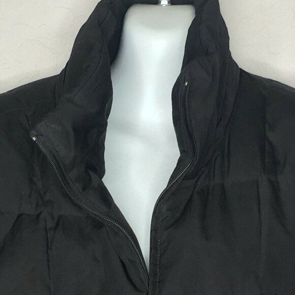 Calvin Klein Womens Black Quilted Parka Warm Jacket Winter Coat Large - Picture 3 of 12